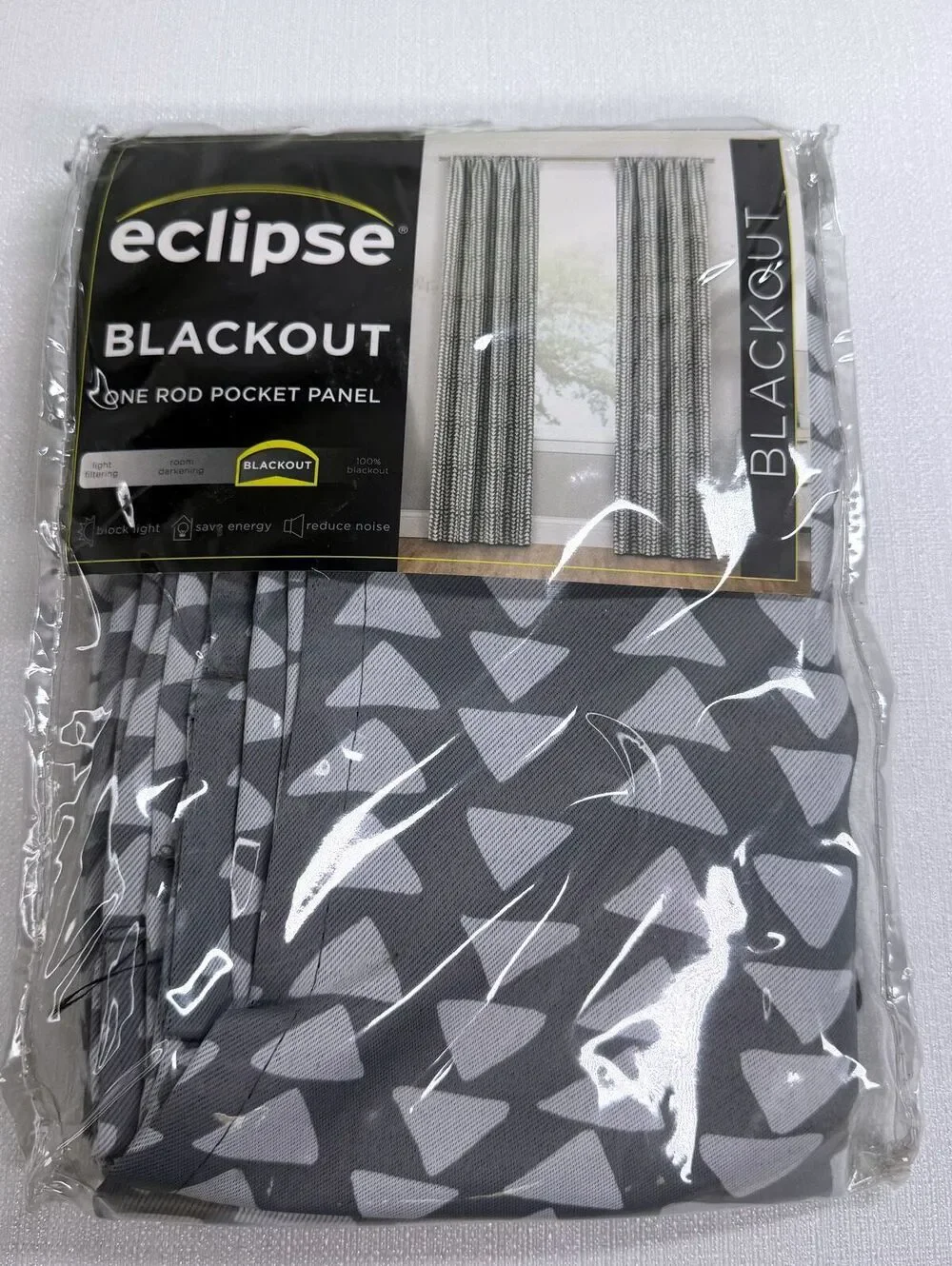 Eclipse Blackout Window Curtain Panel Naya Gray Thermaweave 37